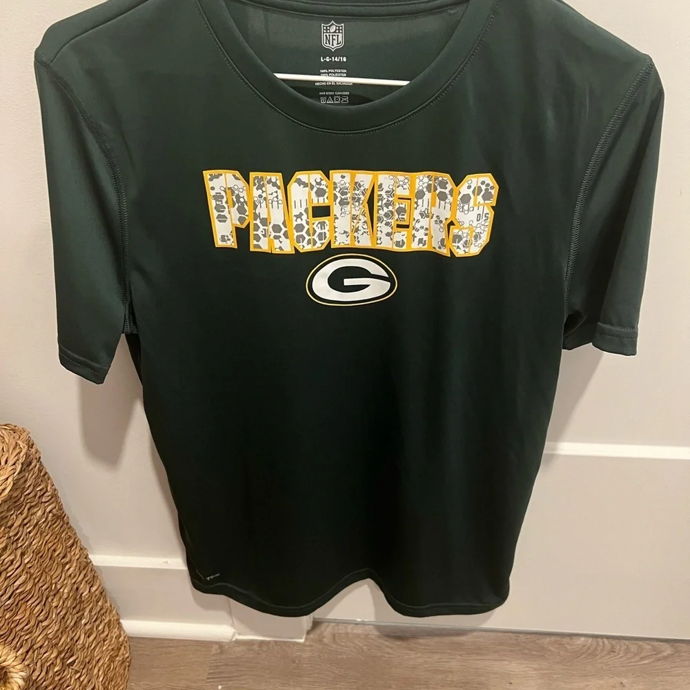 NFL Green Bay Packers Green and Yellow Short Sleeve Tee